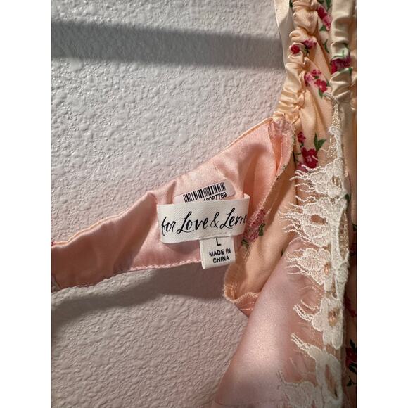 FOR LOVE & LEMONS Aster Floral Bodysuit in Peach Floral large - Picture 5 of 11